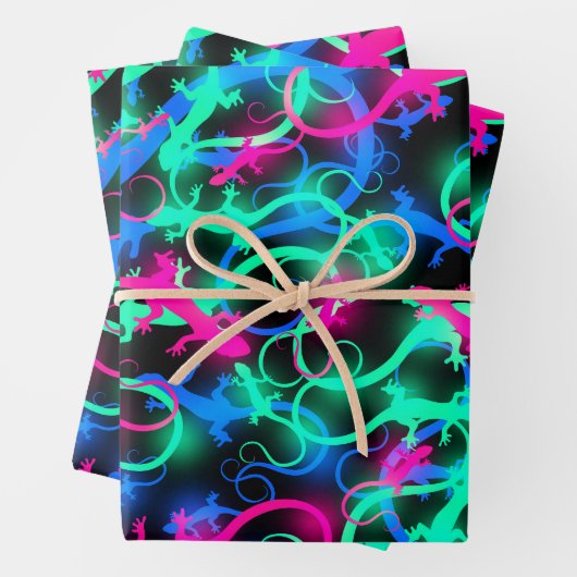 Margouillats Fluos Geschenkpapier Set (Beispiel)