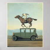 MARGRITTE HORSE RACING CAR Fine Art Poster (Vorne)