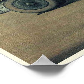 MARGRITTE HORSE RACING CAR Fine Art Poster (Ecke)