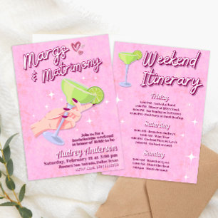 Margs and Matrimone - Bachelorette Weekend Einladung