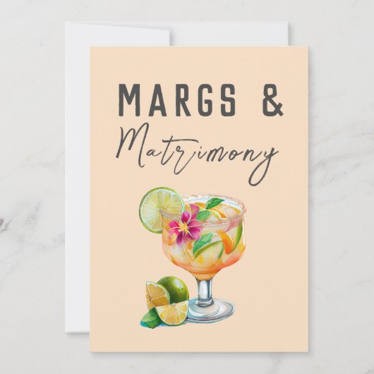 Margs and Matrimonica Mexican Fiesta Brautparty Einladung (Rückseite)