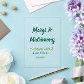 Margs and matrimony add name date bachelorette par acryleinladungen (In Situ (Hochzeit))