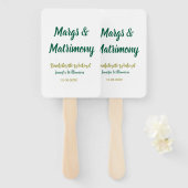 Margs and matrimony add name date bachelorette par fächer (Vorne und Hinten)