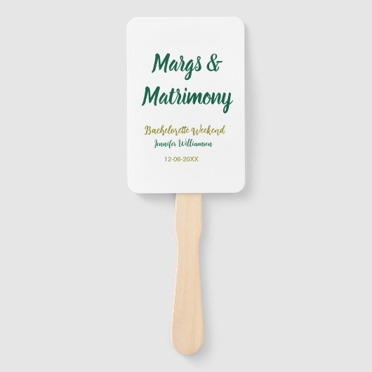 Margs and matrimony add name date bachelorette par fächer (Vorderseite)