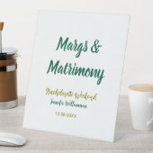 Margs and matrimony add name date bachelorette par sockelschild (In Situ)