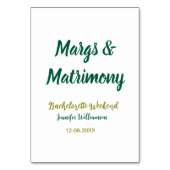 Margs and matrimony add name date bachelorette par tischnummer (Rückseite)