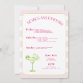 Margs and Matrimony Bachelorette Einladung (Rückseite)