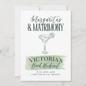 Margs and Matrimony Bachelorette Einladung (Vorderseite)