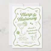 Margs and Matrimony Bachelorette Einladung (Vorderseite)