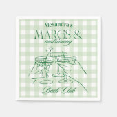 Margs and Matrimony Bachelorette Serviette (Vorderseite)