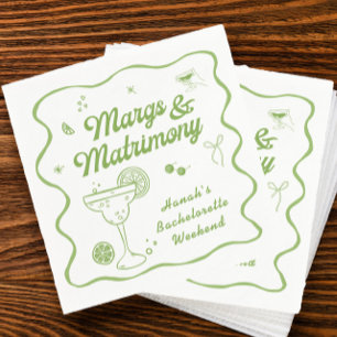 Margs and Matrimony Bachelorette Serviette