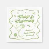 Margs and Matrimony Bachelorette Serviette (Vorderseite)