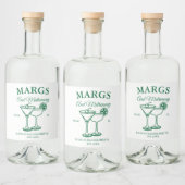 Margs and Matrimony Beach Junggeselinnen-Abschied Alkoholflaschenetikett (Flaschen)