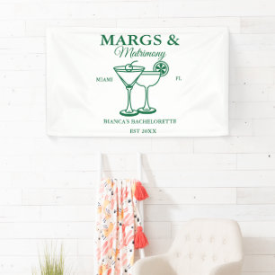 Margs and Matrimony Beach Junggeselinnen-Abschied Banner