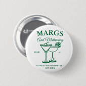 Margs and Matrimony Beach Junggeselinnen-Abschied Button (Vorne & Hinten)