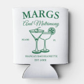 Margs and Matrimony Beach Junggeselinnen-Abschied Dosenkühler (Rückseite)