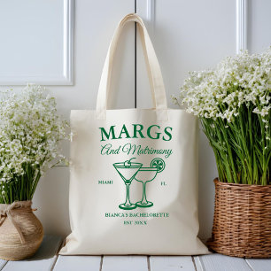 Margs and Matrimony Beach Junggeselinnen-Abschied Jumbo Stoffbeutel