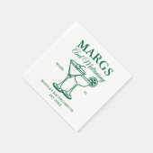 Margs and Matrimony Beach Junggeselinnen-Abschied Serviette (Ecke)