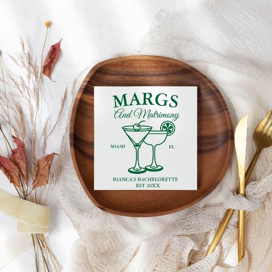 Margs and Matrimony Beach Junggeselinnen-Abschied Serviette