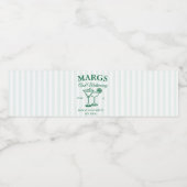 Margs and Matrimony Beach Junggeselinnen-Abschied Wasserflaschenetikett (Einzelnes Label)