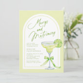 Margs and Matrimony Brautparty Einladung (Stehend Vorderseite)