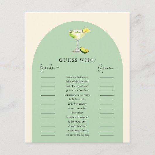 Margs and Matrimony Brautparty Ratet Wer spielt (Vorderseite)