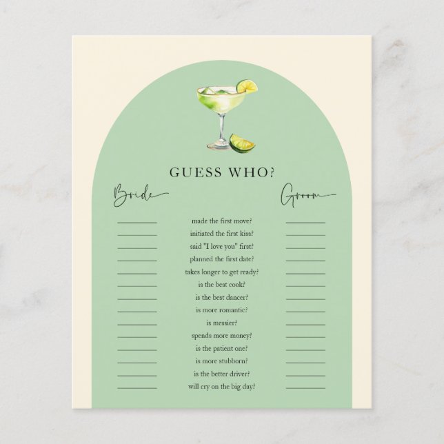 Margs and Matrimony Brautparty Ratet Wer spielt (Vorderseite)