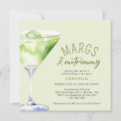 Margs and Matrimony Cocktail Brautparty Einladung (Vorderseite)