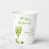 Margs and Matrimony Cocktail Brautparty Pappbecher (Rückseite)