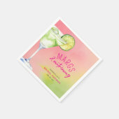 Margs and Matrimony Cocktail Brautparty Serviette (Ecke)