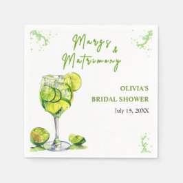 Margs and Matrimony Cocktail Brautparty Serviette