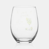 Margs and Matrimony Cocktail Brautparty Weinglas Ohne Stiel (Rückseite)