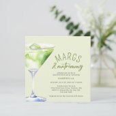 Margs and Matrimony Cocktail Junggeselinnen-Abschi Einladung (Stehend Vorderseite)