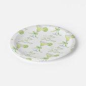 Margs and Matrimony Gemustertes Brautparty Pappteller (Schrägansicht)