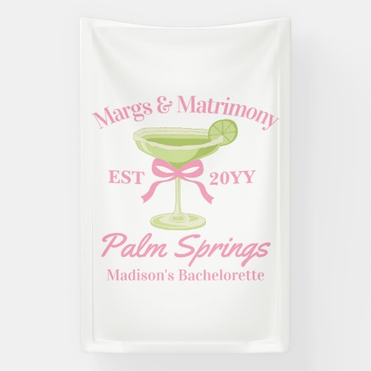 Margs and Matrimony Margaritas Junggeselinnen-Absc Banner (Vertikal)