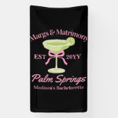 Margs and Matrimony Margaritas Junggeselinnen-Absc Banner (Vertikal)