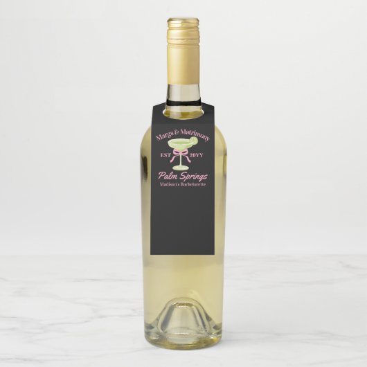 Margs and Matrimony Margaritas Junggeselinnen-Absc Flaschenanhänger (Auf Flasche)