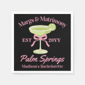Margs and Matrimony Margaritas Junggeselinnen-Absc Serviette (Vorderseite)