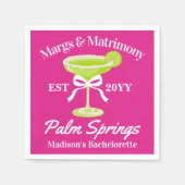 Margs and Matrimony Margaritas Junggeselinnen-Absc Serviette (Vorderseite)