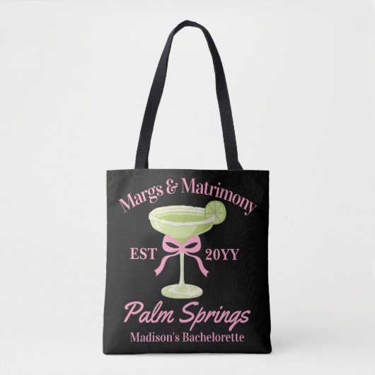 Margs and Matrimony Margaritas Junggeselinnen-Absc Tasche (Vorderseite)