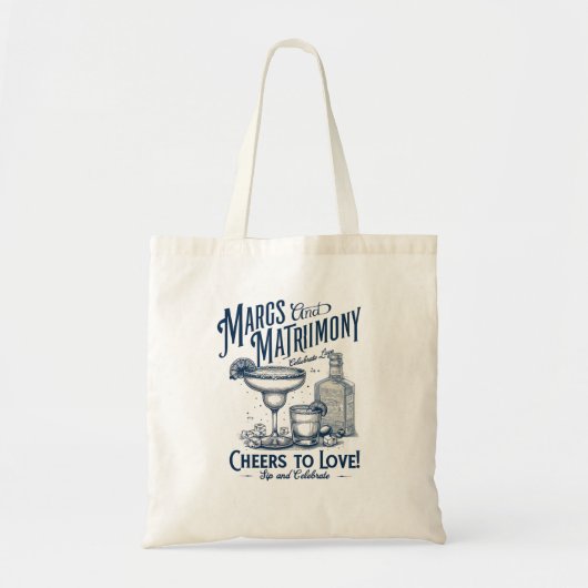 Margs and Matrimony Tote Bag | Geschenk für Hochze Tragetasche (Vorne)