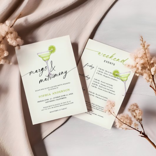 Margs & Matrimone Bachelorette Einladung