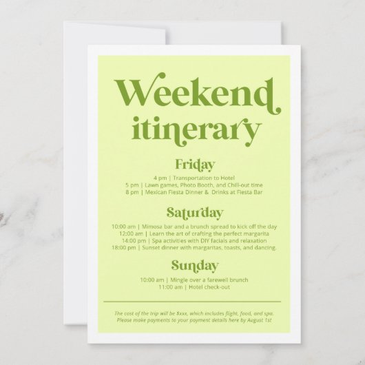 Margs & Matrimone Bachelorette Einladung (Rückseite)