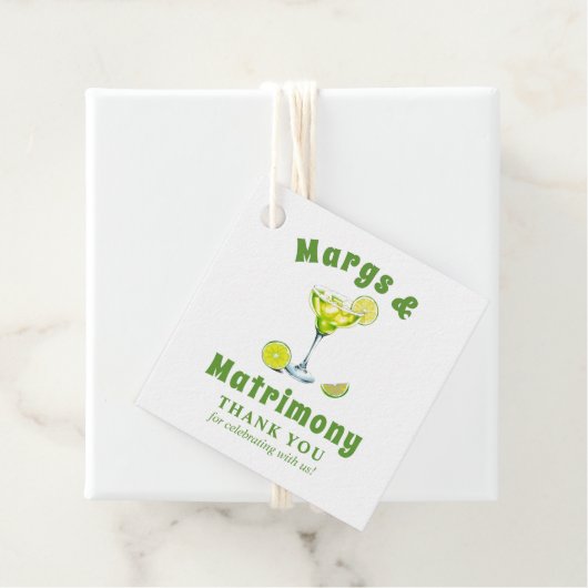 Margs & Matrimone Cocktail Bachelorette Vielen Dan Geschenkanhänger (Beispiel)