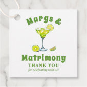 Margs & Matrimone Cocktail Bachelorette Vielen Dan Geschenkanhänger (Vorderseite)