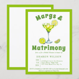Margs & Matrimons Cocktail Grün Brautparty Einladung