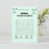 Margs & Matrimons Weding Word Search Game Card Ankündigung (Stehend Vorderseite)
