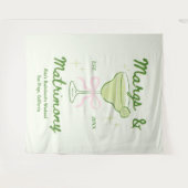 Margs & Matrimony Bachelorette Backdrop Wandteppich (Vorderseite (Horizontal))