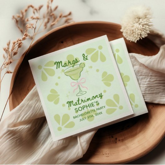 Margs & Matrimony Bachelorette Napkin Serviette