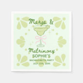 Margs & Matrimony Bachelorette Napkin Serviette (Vorderseite)